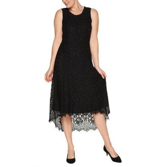 Isaac Mizrahi Dresses & Skirts - Isaac Mizrahi Live! Petite Hi-Low Lace Maxi Dress